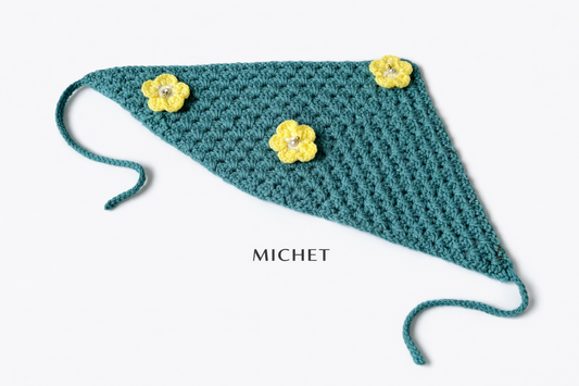 MICHET Meadow Bloom Crochet Bandana