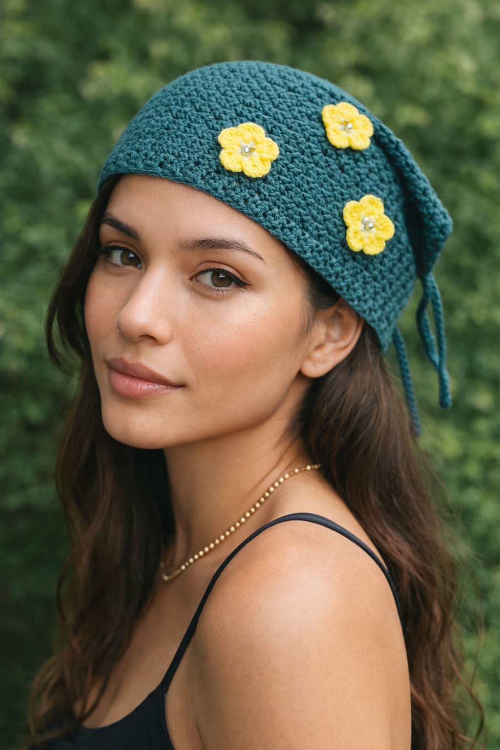 MICHET Meadow Bloom Crochet Bandana