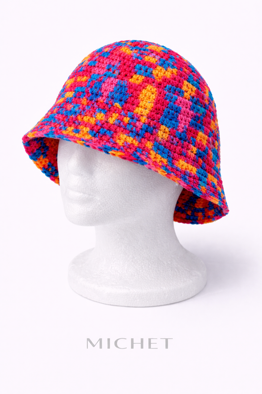 MICHET Mosaic Crochet Bucket Hat