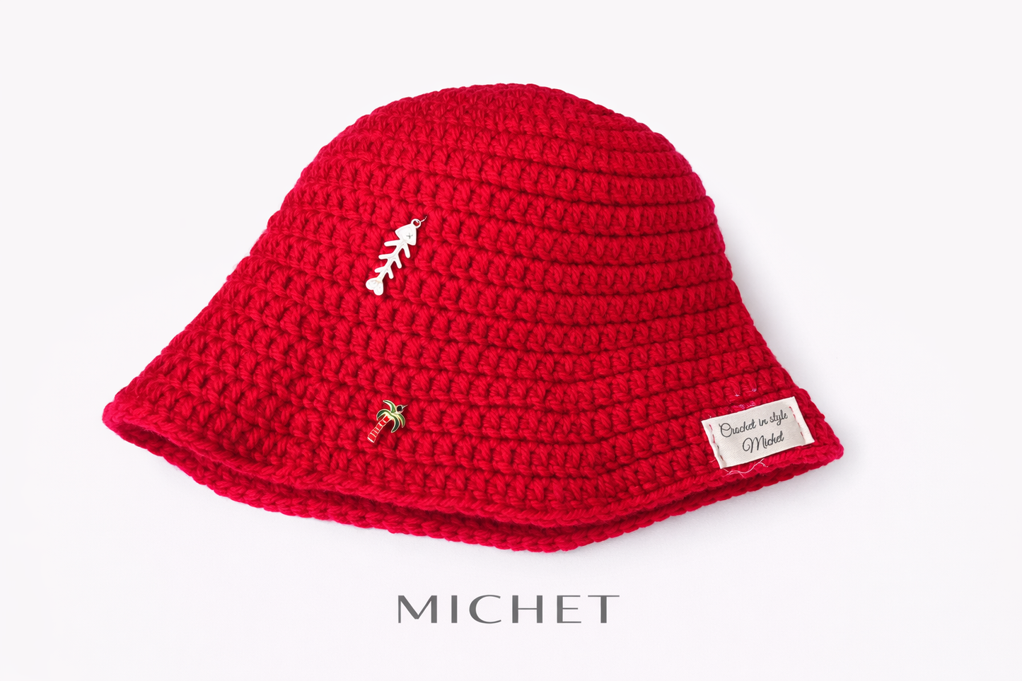 MICHET Scarlet Charm Bucket Hat