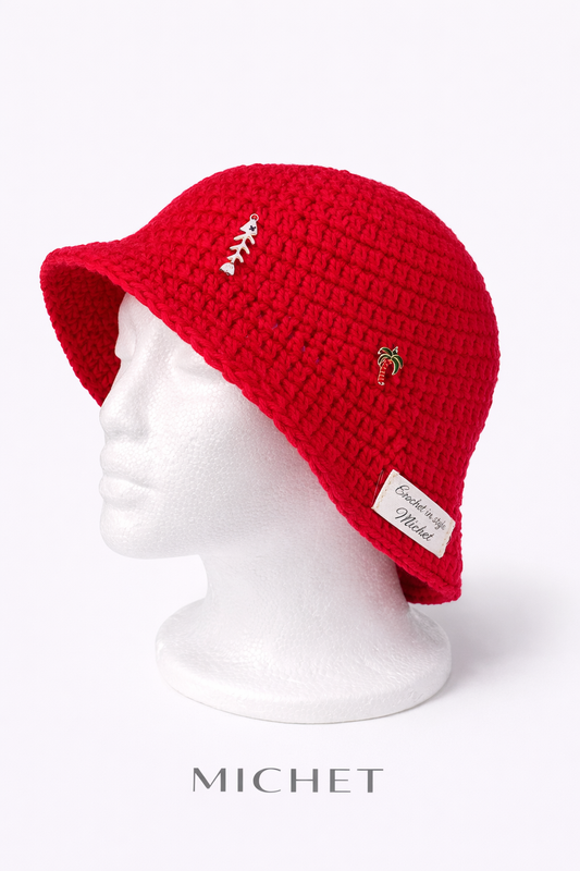 MICHET Scarlet Charm Bucket Hat